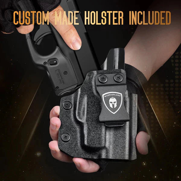 WARRIORLAND Holster（Only）Designed to Fit Glock 43/G43X(No Rail Version) & WLS-105G, Custom-Made IWB Kydex Holster Right Hand - WARRIORLAND