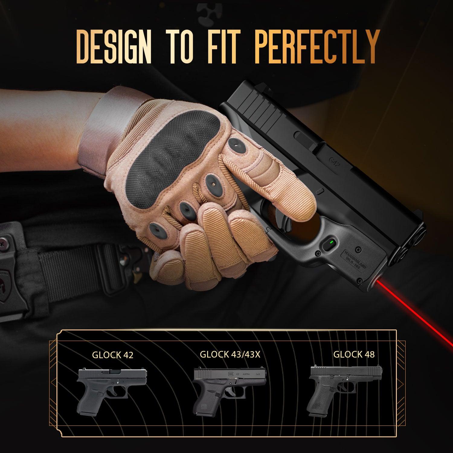 Red Laser Sight Tailored Fit G42 / G43 / G43X / G48, Ultra Compact G43 Beam Sight, Gun Sight with Ambidextrous On/Off Switch & Power Indicator, WLS-105|WARRIORLAND - WARRIORLAND