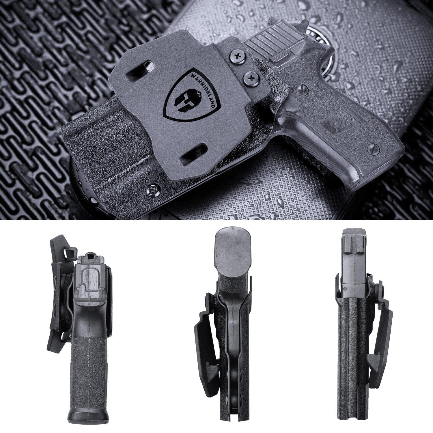 Sig P226 Holster OWB Kydex Holster Optics Cut: Sig Sauer P226 LEGION'' Pistol, Outside Waistband Open Carry P226 Holster with 1.75 Inch Paddle, Adj. Retention, Right Hand|WARRIORLAND - WARRIORLAND