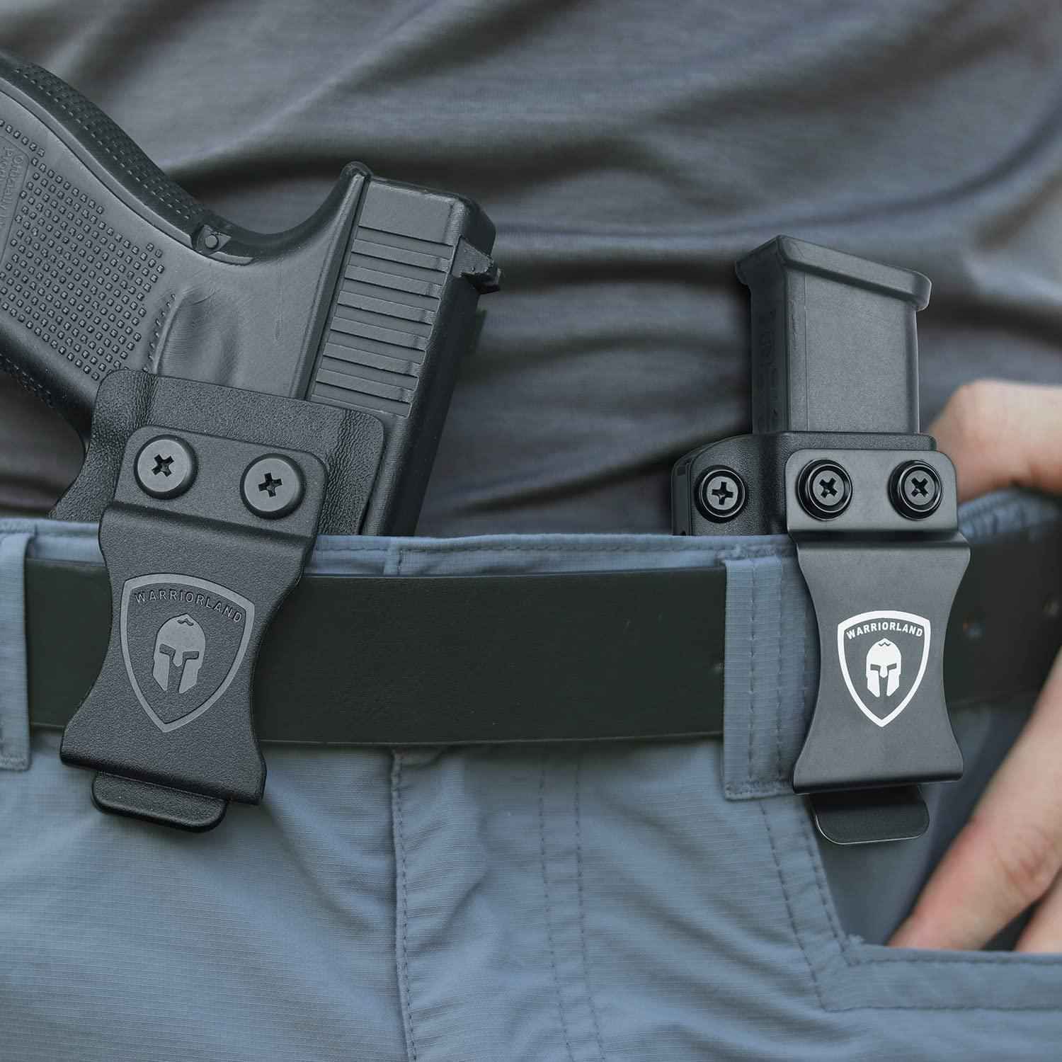 Universal Mag Carrier IWB OWB with 1.75 Inch Steel Clip 9mm/.40/.45ACP/.380 Single Double Stack