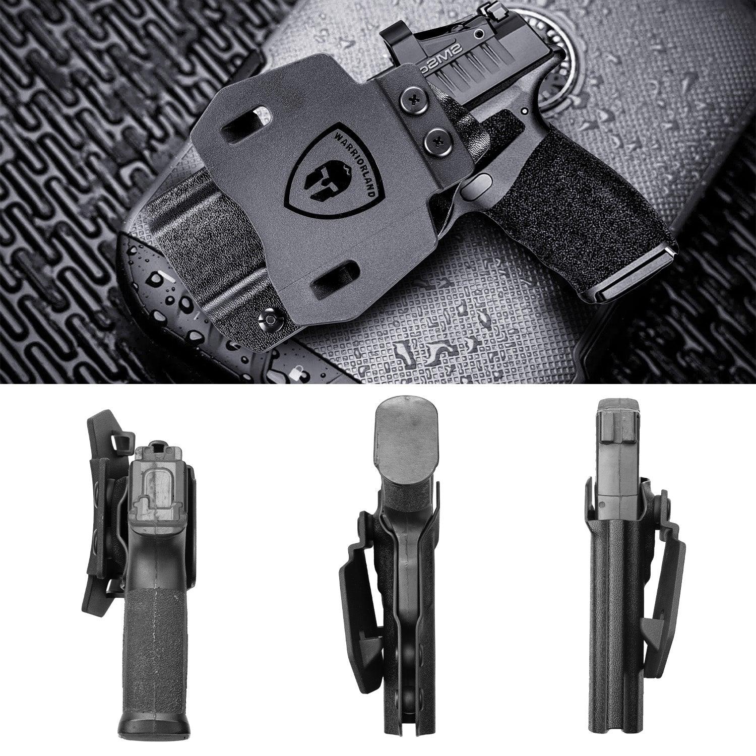 Hellcat Pro Holster OWB Kydex Holster Optics Cut: Springfield Armory Hellcat Pro & Hellcat Pro OSP Pistol, Outside Waistband Open Carry OSP Holster with 1.75 Inch Paddle, Adj. Retention & Cant, Right|WARRIORLAND - WARRIORLAND