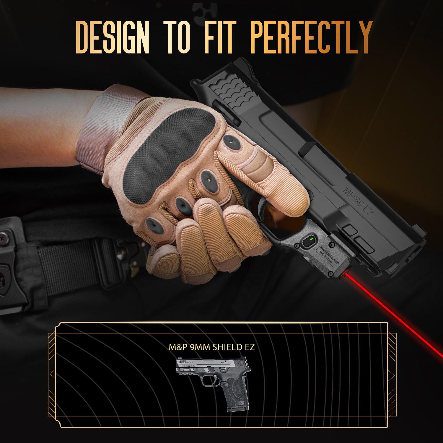 WARRIORLAND Red Laser Sight Fit M&P 9mm / 380 Shield EZ with Kydex Holster, First Red Beam Sight with Power Indicator, M&P 9mm Shield EZ Laser with IWB Holster, WLS-159 w/MP Shield 9 EZ Holster - WARRIORLAND