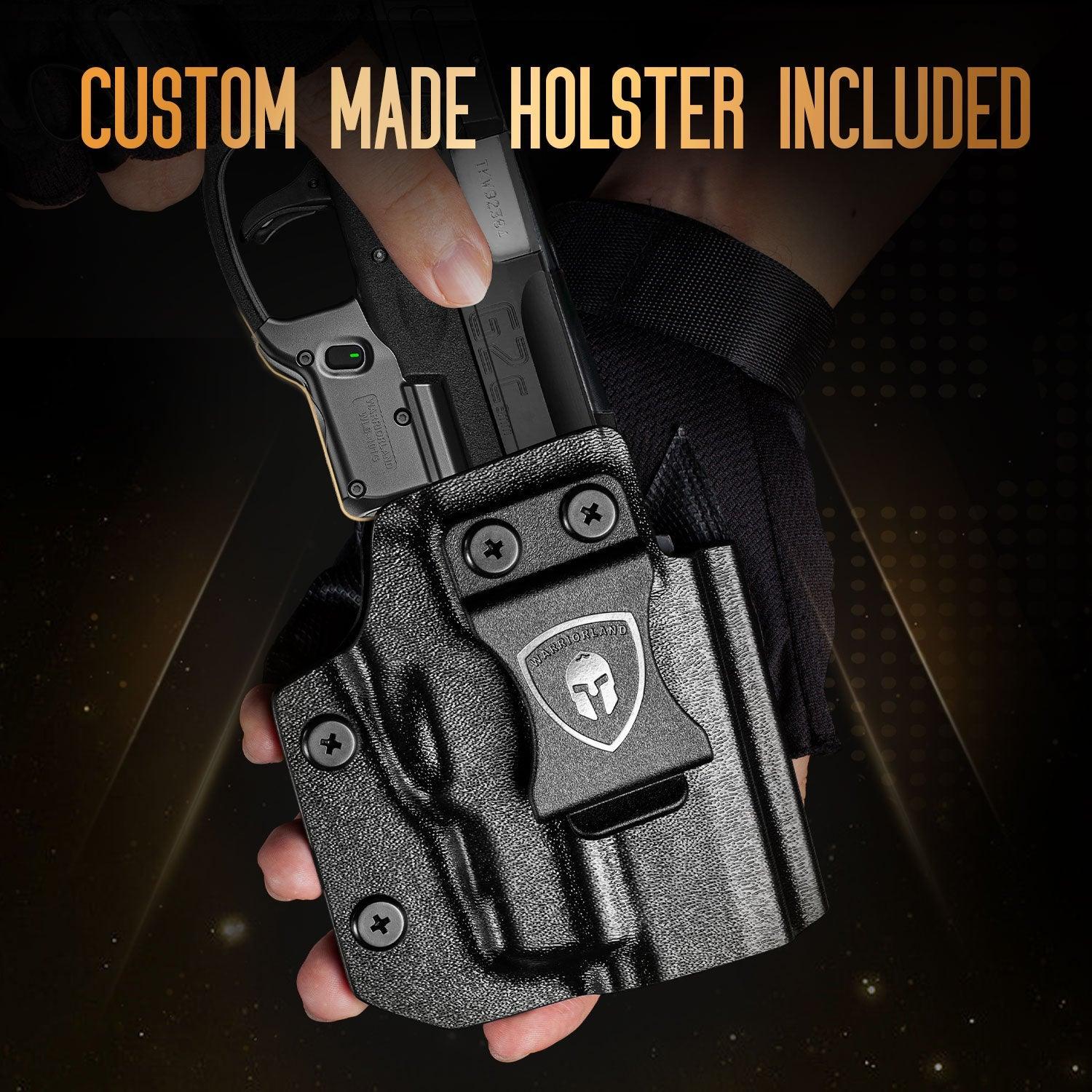 WLS-101G Green Laser Sight and Kydex Holster Combo Tailored Fit Taurus G2C/G3C/PT111 Millennium G2/PT140, Ultra Compact G2C Beam Sight, Gun Sight with Ambidextrous On/Off Switch & Power Indicator|WARRIORLAND - WARRIORLAND
