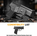 WARRIORLAND IWB Kydex Holster Compatible with Sig P365-XMACRO, Inside Waistband Appendix Conceal Carry, with Claw & Adj. Retention & Cant, Right Hand - WARRIORLAND