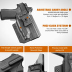 WARRIORLAND IWB Kydex Holster for Glock 43X MOS / 48 MOS with TLR-7X Sub or TLR-7 HL-X Sub – Optic Cut | Full Sweat Guard | Posi-Click Retention | Adj. Cant & Retention, Right Hand - WARRIORLAND