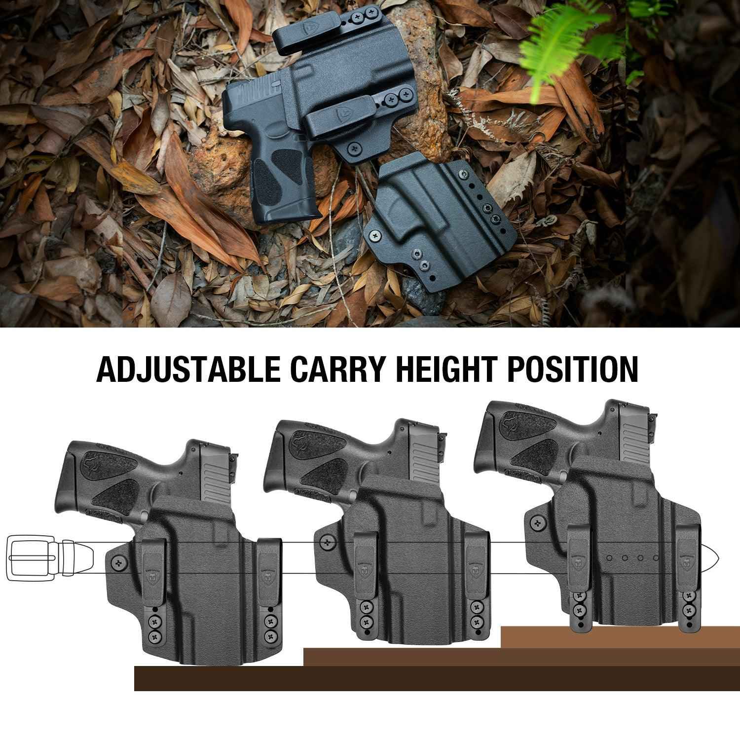 Taurus G2C Taurus G2S Taurus G3C Taurus G3C TORO Taurus G3 Taurus PT111 Millennium G2 Taurus PT140 Millennium G2 IWB & OWB Convertible Holster,Optic Ready, Adj Ride Height,Right Hand | Warriorland
