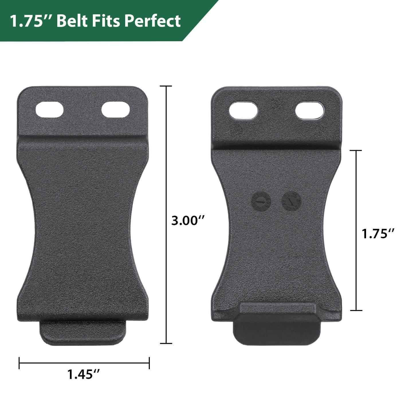 2 Pack 1.75 Inch Holster Belt Clip for IWB OWB Kydex Knife Sheath | WARRIORLAND