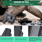 WARRIORLAND IWB Kydex Holster Fit Glock 43/43X with TLR-6 /TLR-6 HL - Not Fit MOS, Inside Waistband Holster, Adj. Cant & Retention, Right/Left Hand Option - WARRIORLAND