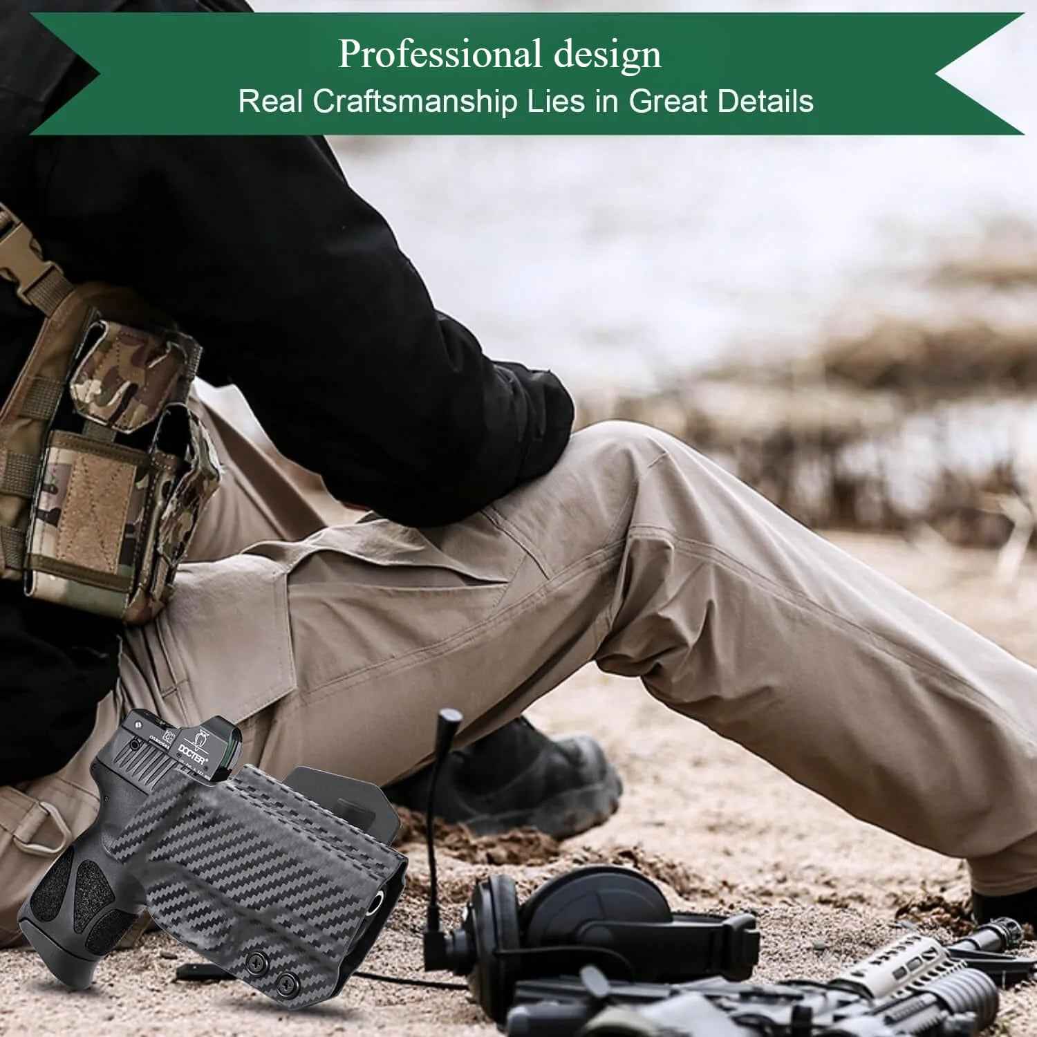 Carbon Fiber Kydex OWB Paddle Open Carry Holster for Taurus G2C G3C Millennium G2 PT111 PT140