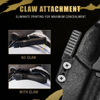 IWB Kydex Holster with Claw Attachment and Optic Cut Fit Smith & Wesson M&P Shield 9mm EZ / .380 EZ Pistol, Inside Waistband Appendix Carry M&P 9mm Shield EZ Holster, Adj. Cant & Retention|WARRIORLAND - WARRIORLAND