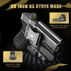 Glock 17 IWB Kydex Holster with Claw Attachment and Optic Cut: Glock 17/19/34 Gen3-5、Glock 17/19 Gen 4-5 MOS、Glock 23/22/31/32 Gen3-4,G19X /G44/45,G45 MOS Adj. Cant & Retention, Right Hand|WARRIORLAND - WARRIORLAND