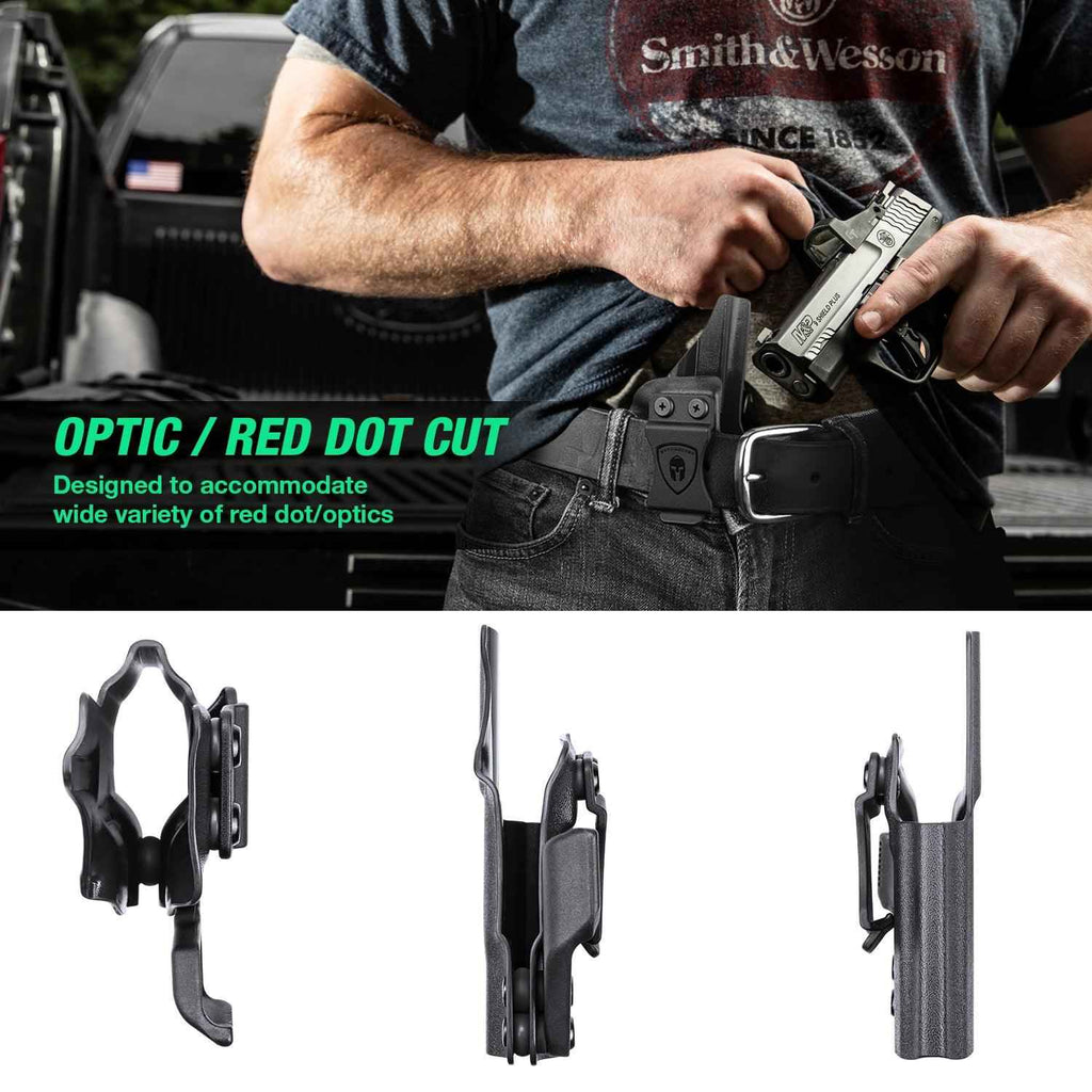 Taurus GX4 IWB Kydex Holster with Claw Red Dot Optics Cut Trigger Guard Holsters for Fat Guys | WARRIORLAND