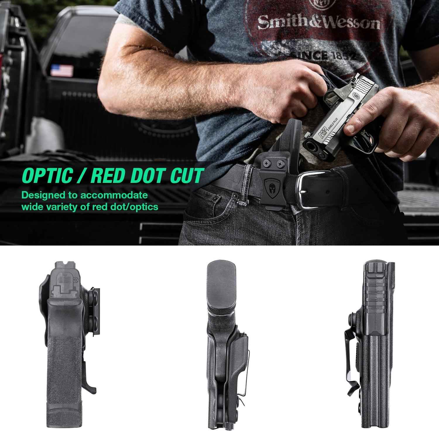 1.75 Inch Metal Clip IWB Kydex Holsters with Optics Ready & Claw for Springfield Hellcat/OSP/RDP | Right Hand