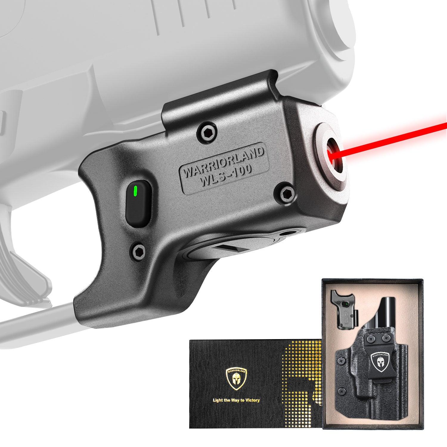 Red Laser Sight Designed to Fit Glock /Glock 48 MOS with Holster Combo, Red Beam Sight with Power Indicator, Custom-Made IWB Kydex Holster Right Hand, WLS-100 w/ G48 MOS Holster|WARRIORLAND - WARRIORLAND