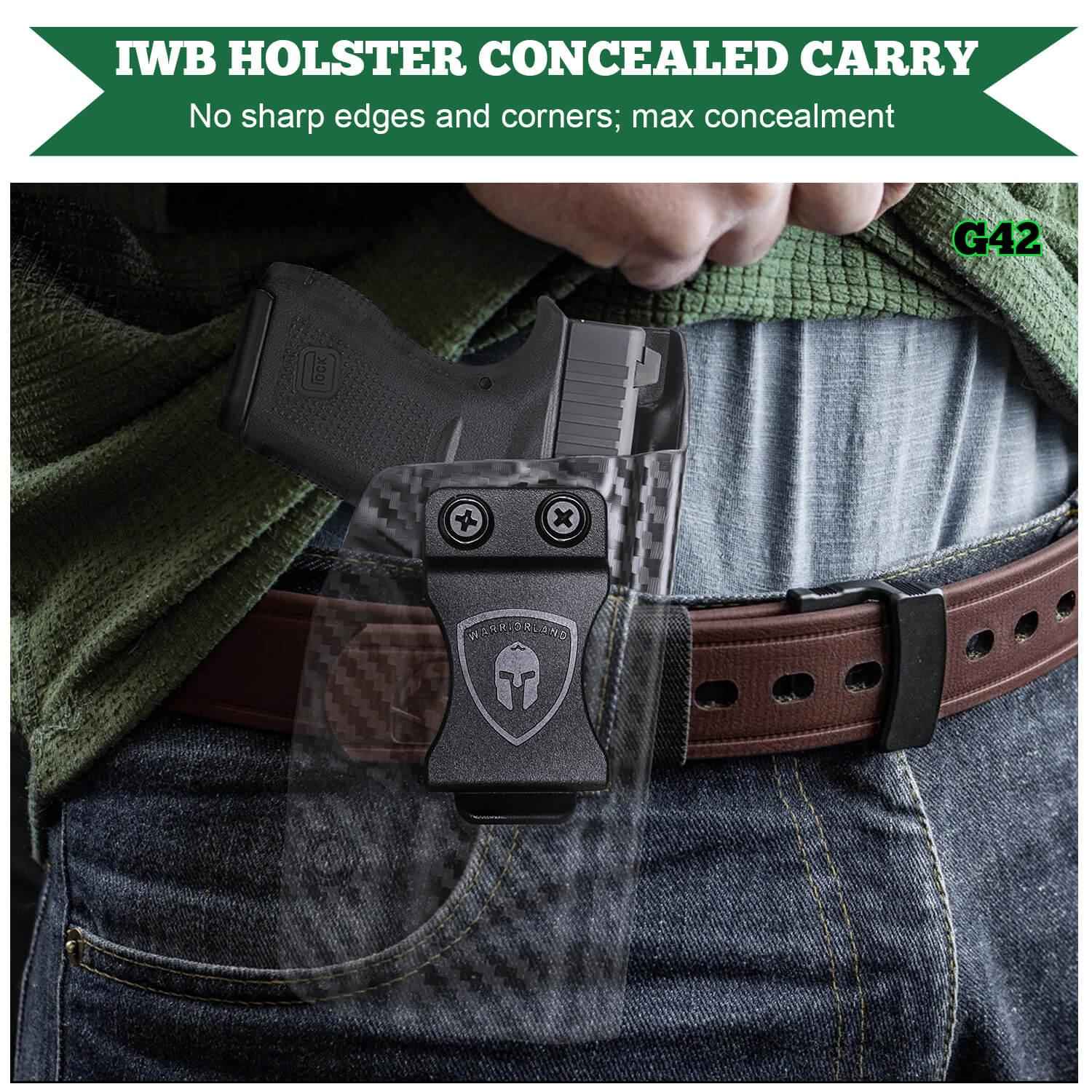 Carbon Fiber Kydex IWB Holster for Glock 42 | WARRIORLAND