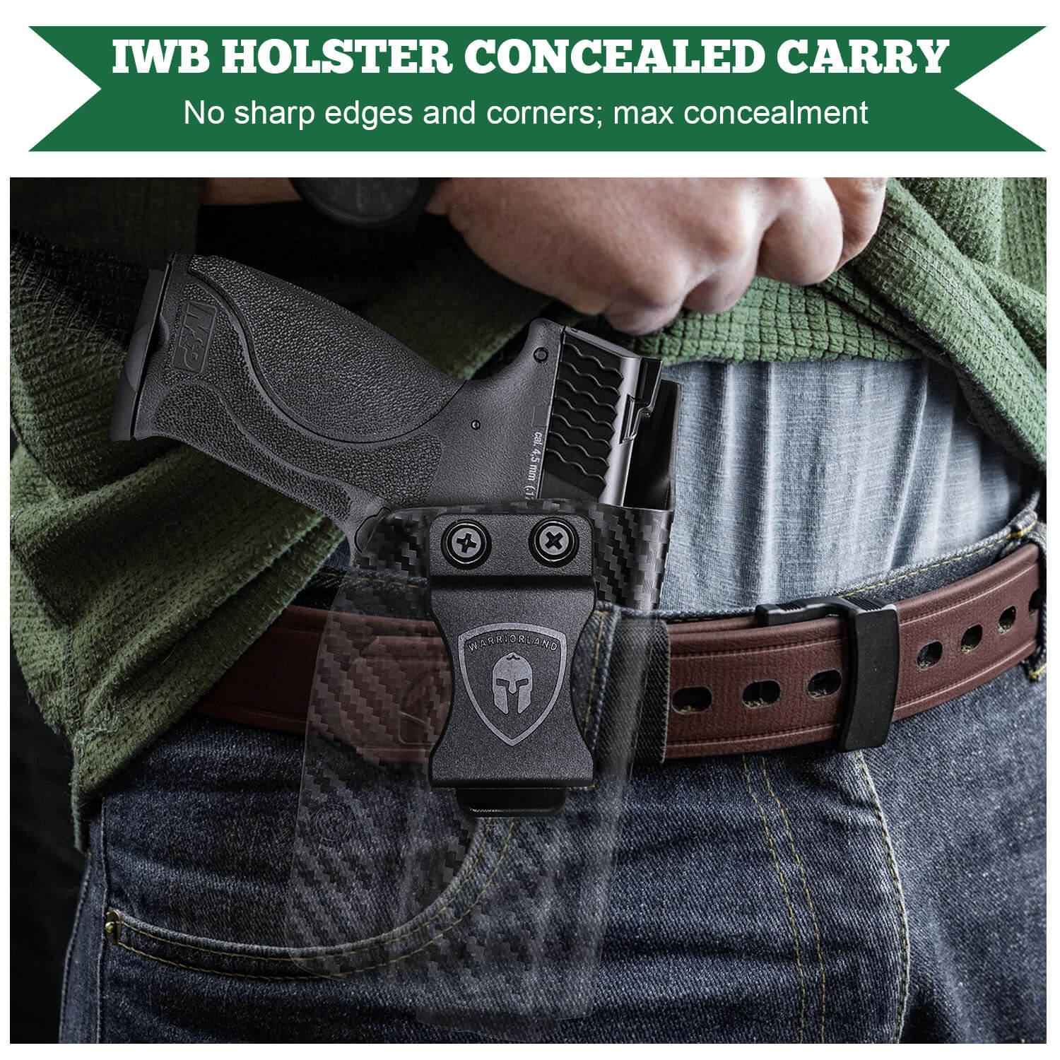 Carbon Fiber Kydex Smith and Wesson M&P / M&P M2.0 / 9/.40 / Compact/Full Size  IWB Holster Concealed Carry | WARRIORLAND