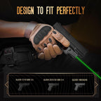 Green Laser Sight WLS-104G and Left Hand Kydex Holster Combo Tailored Fit Glock 17/19/19X/23/31/32/44/45, Ultra Compact G19 Beam Sight, Gun Sight with Ambidextrous On/Off Switch & Power Indicator|WARRIORLAND - WARRIORLAND