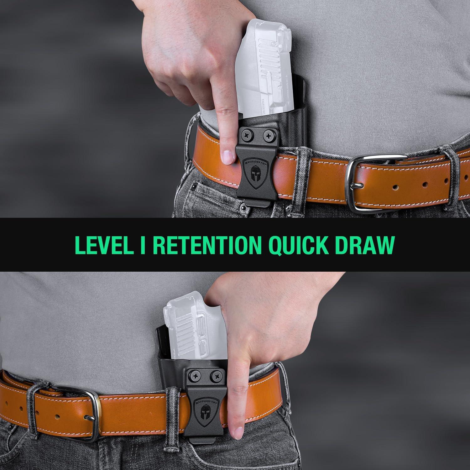 IWB Kydex Holster Custom Fit: Glock 17/19/34 Gen3-5、Glock 22/23/31/32 Gen 3-4、Glock 19/44/45，Adj. Cant & Retention, Right Hand|WARRIORLAND - WARRIORLAND