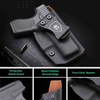 Glock 43/43X IWB Kydex w/ Leather Interior Hybrid Holster
