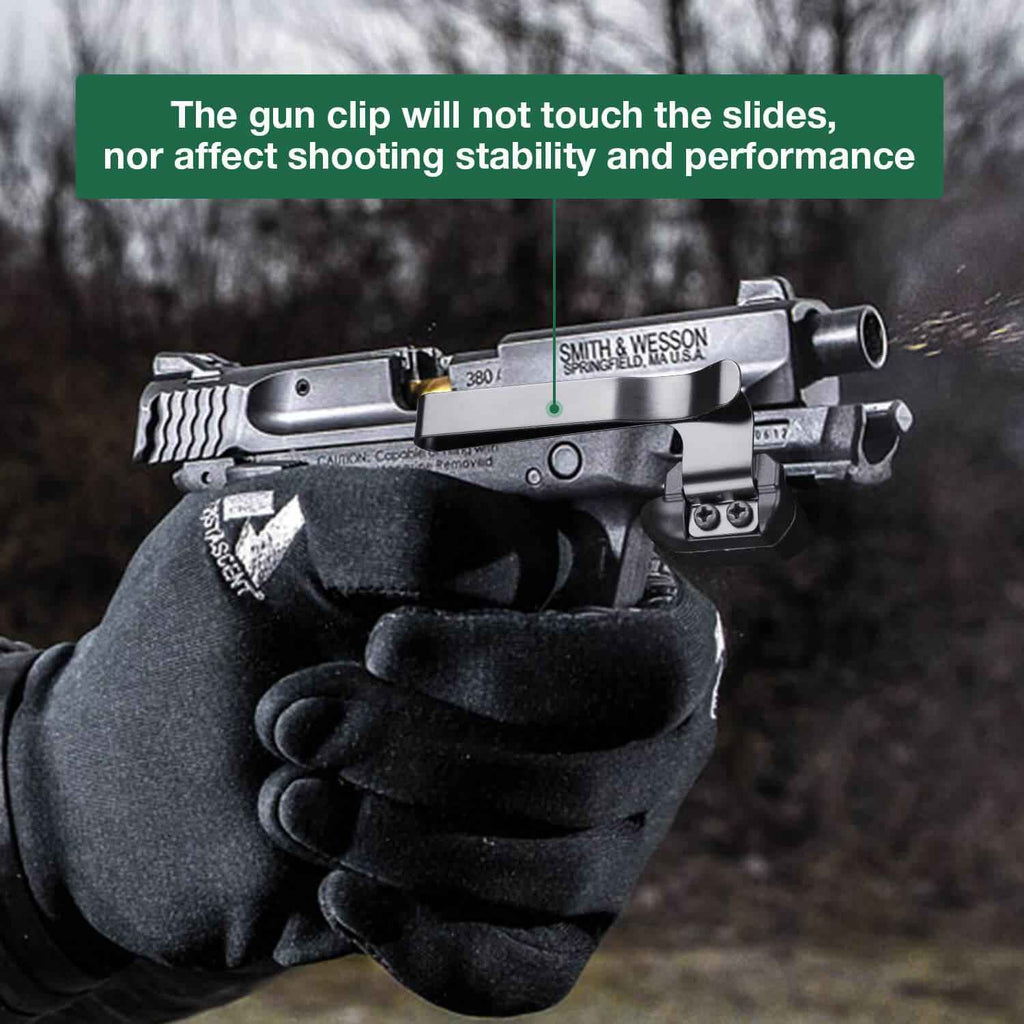 Universal Rail Gun Clip Low Profile Concealed Carry Fit for Gun w/ Rail 3.1 Inch | WARRIORLAND