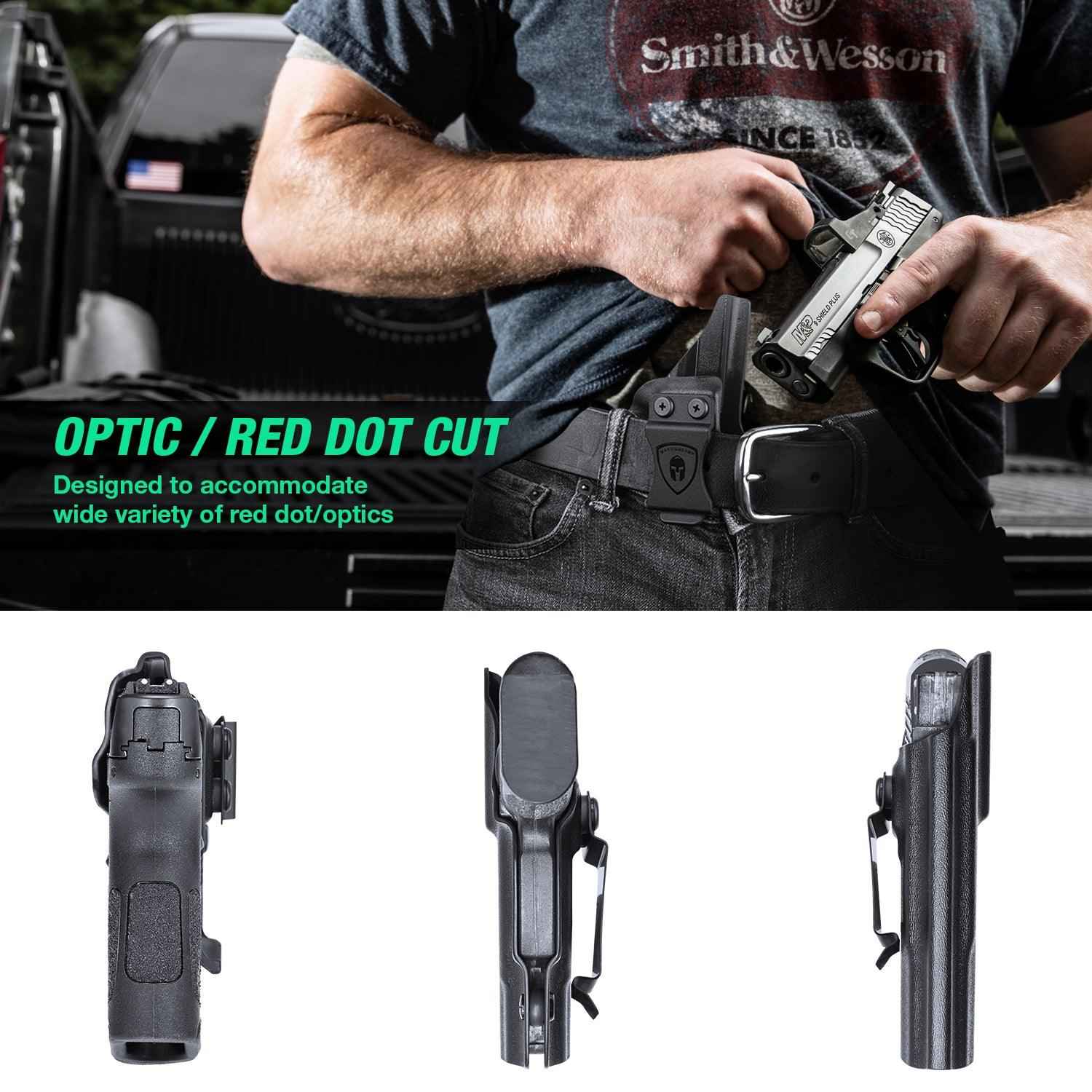 1.75 Inch Metal Clip IWB Kydex Holsters with Optics Ready & Claw for Taurus G2C/G3C  | Right Hand