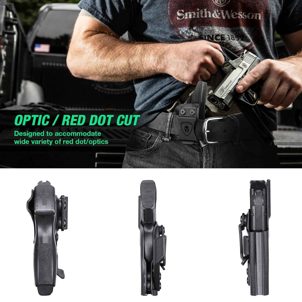 LC9 LC9S EC9S LC380 Ruger with Optics Cut Red Dot Inside Waistband Holster with Claw Trigger Guard Holsters for Fat Guys | WARRIORLAND