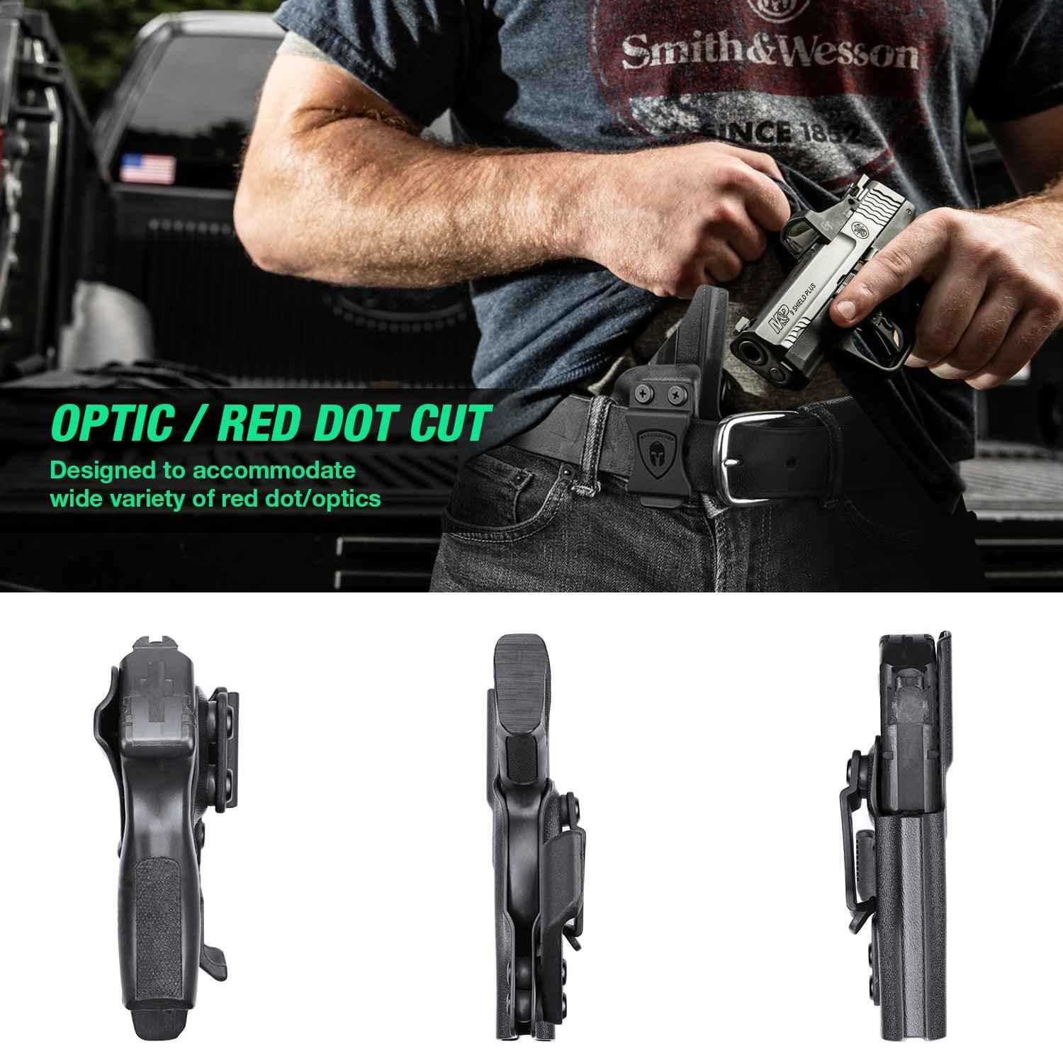 LC9 LC9S EC9S LC380 Ruger with Optics Cut Red Dot Inside Waistband Holster with Claw Trigger Guard Holsters for Fat Guys | WARRIORLAND