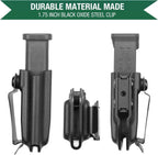 Universal Mag Carrier IWB OWB with 1.75 Inch Steel Clip 9mm/.40/.45ACP/.380 Single Double Stack