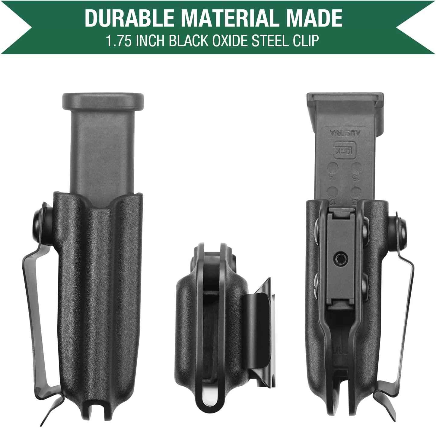 Universal Mag Carrier IWB OWB with 1.75 Inch Steel Clip 9mm/.40/.45ACP/.380 Single Double Stack