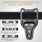 WARRIORLAND Universal Mid-Ride Belt Loop Adapter (CUBL) – 1.75” security Belt Fit, Adjustable 3-Hole Holster & 360° Gearwheel Compatibility - WARRIORLAND