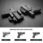 Glock 43/43X/MOS IWB & OWB Convertible Holster Holsters, Optic Ready, Adj Ride Height,Right Hand | Warriorland