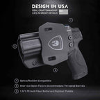 OWB Kydex Holster for S&W M&P M2.0 9mm / .40 3.6" / 4" / 4.25" Pistol, Optic Ready Paddle Holster | Right Hand