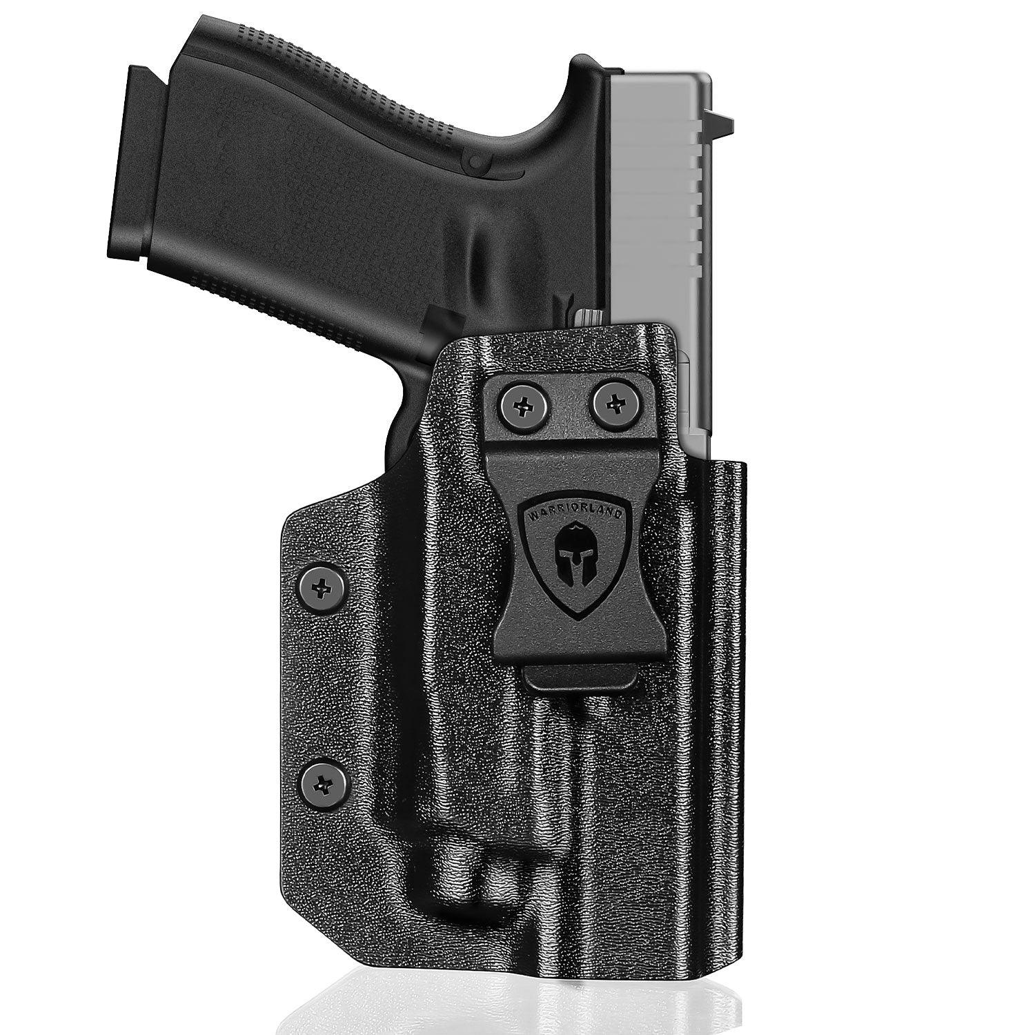 Universal Light Laser Combo with Glock 17/19 KYDEX Left Hand Holster, Green Laser & White LED Tactical Light, Magnetic USB Rechargeable Flashlight-Screen Displays Battery Status, Crossbow MA1|WARRIORLAND - WARRIORLAND