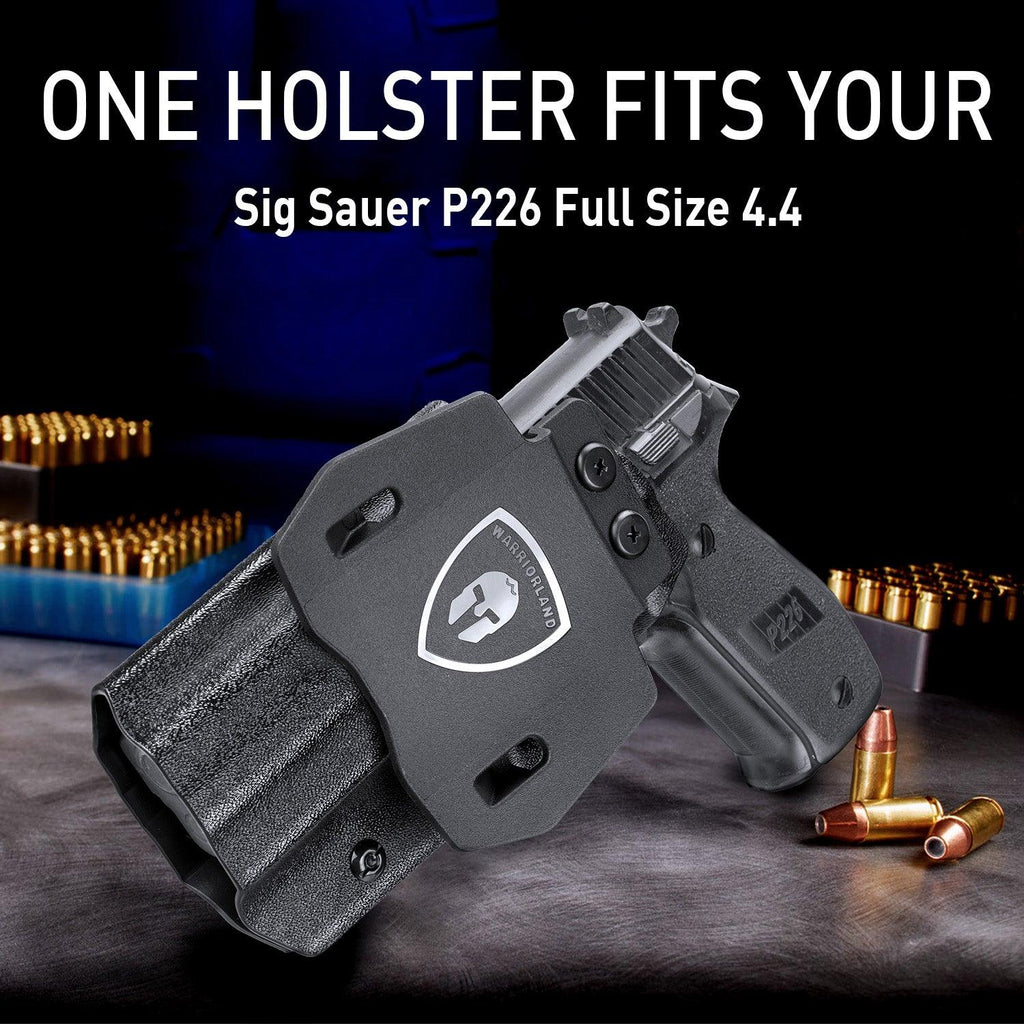 Sig P226 Holster OWB Kydex Holster Optics Cut: Sig Sauer P226 LEGION'' Pistol, Outside Waistband Open Carry P226 Holster with 1.75 Inch Paddle, Adj. Retention, Right Hand|WARRIORLAND - WARRIORLAND