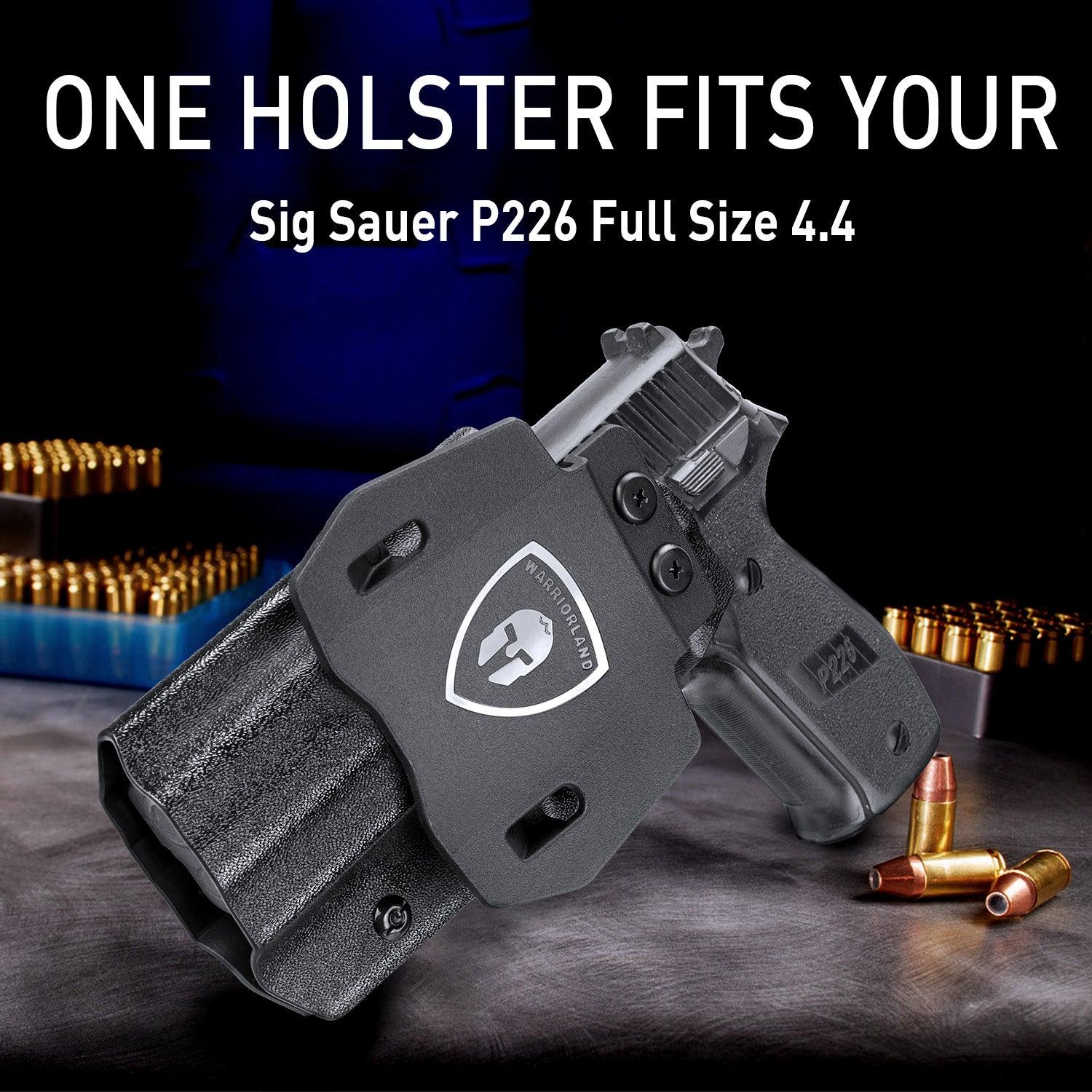 Sig P226 Holster OWB Kydex Holster Optics Cut: Sig Sauer P226 LEGION'' Pistol, Outside Waistband Open Carry P226 Holster with 1.75 Inch Paddle, Adj. Retention, Right Hand|WARRIORLAND - WARRIORLAND