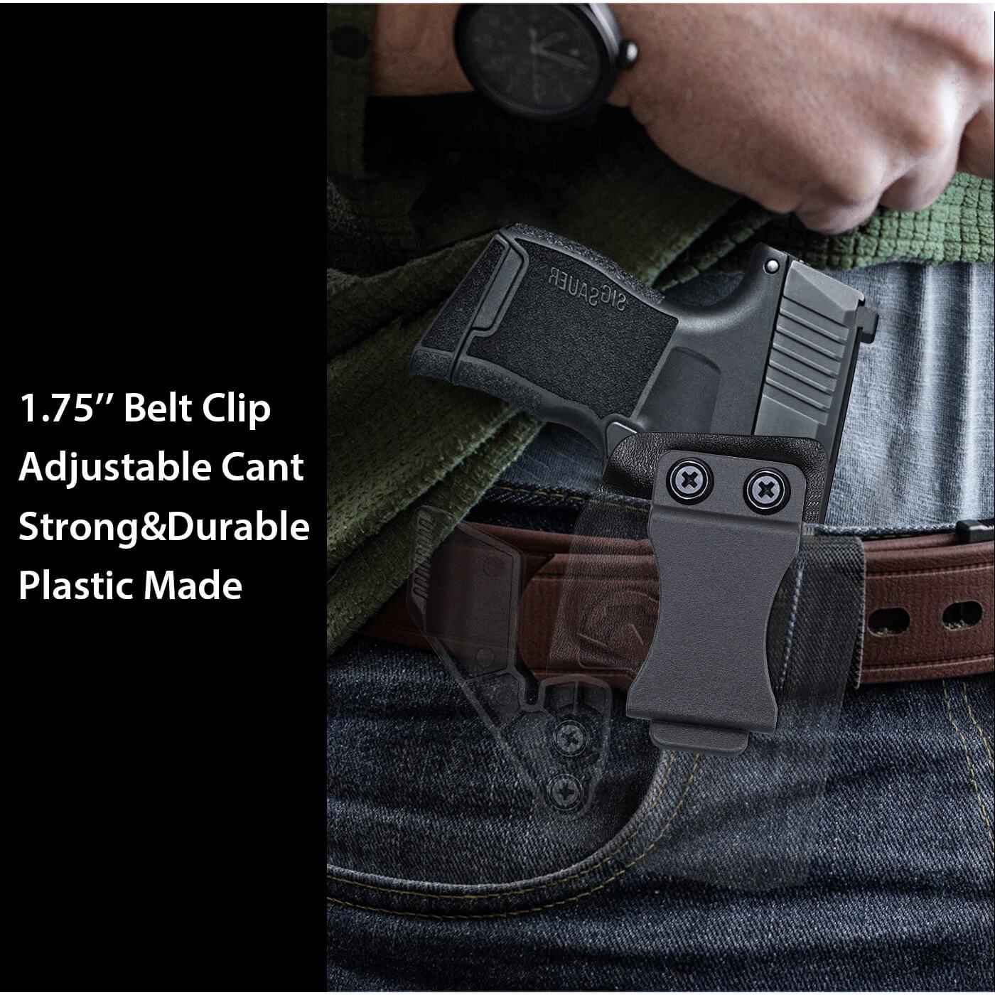 2 Pack 1.75 Inch Holster Belt Clip for IWB OWB Kydex Knife Sheath | WARRIORLAND