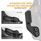 WARRIORLAND IWB Kydex Holster Compatible with S&W Bodyguard 2.0 – Concealed Carry Holster with Optic Cut, Claw, Adjustable Cant, Audible Lock, Inside Waistband Carry, Right Hand Draw - WARRIORLAND