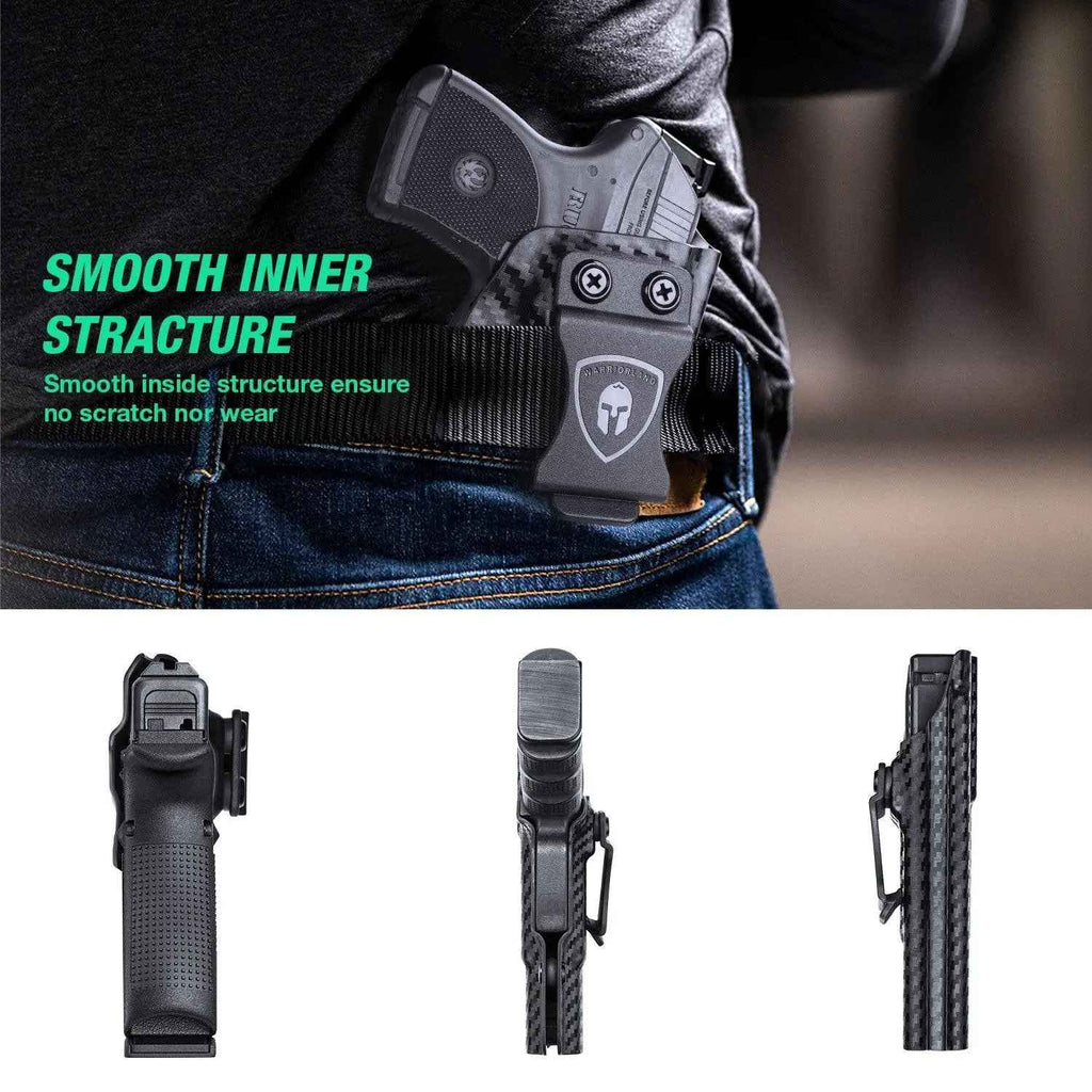 Glock Inside Waistband Holster for Gen 4 5 19X 44 45 - WARRIORLAND Carbon Fiber Kydex IWB Holster