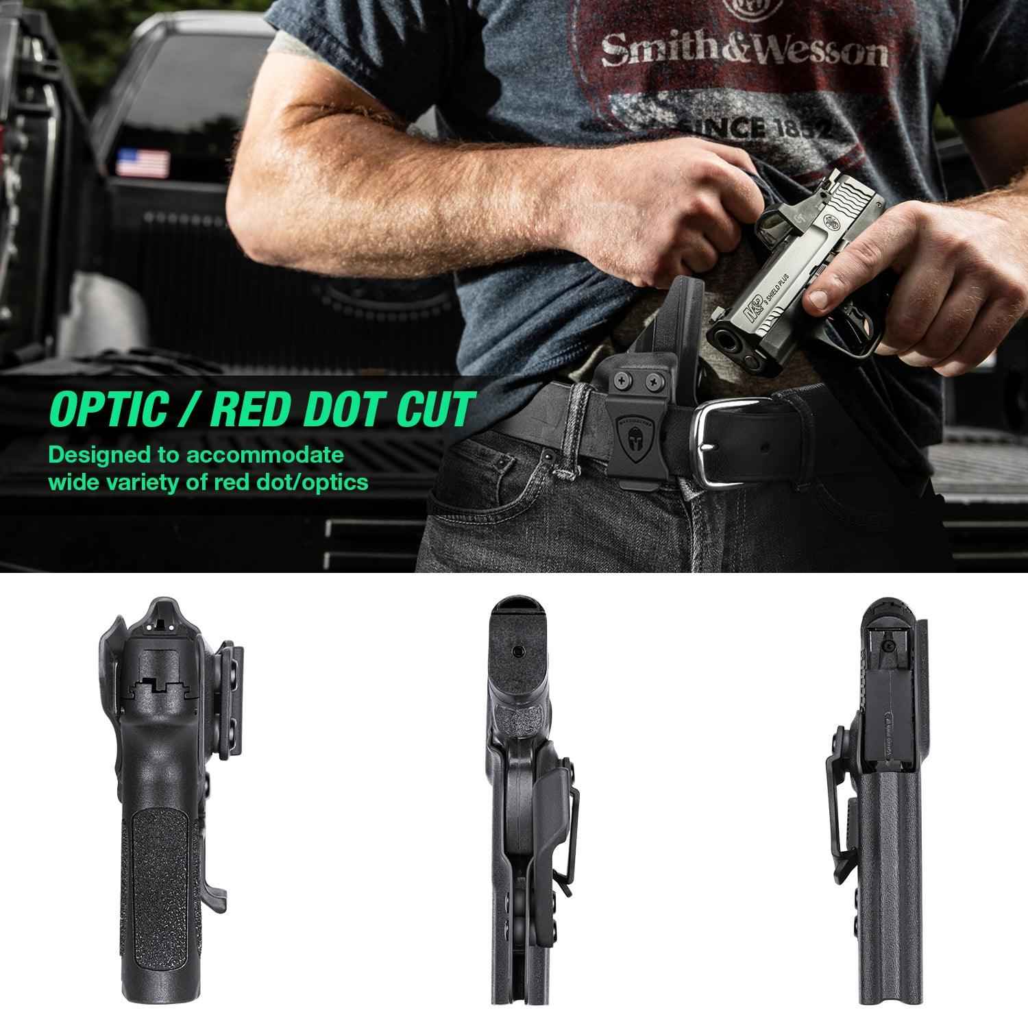 Taurus G3 IWB Kydex Holster with Claw Red Dot Optics Cut Concealed Carry Appendix Concealment Trigger Guard Holsters for Fat Guys | WARRIORLAND