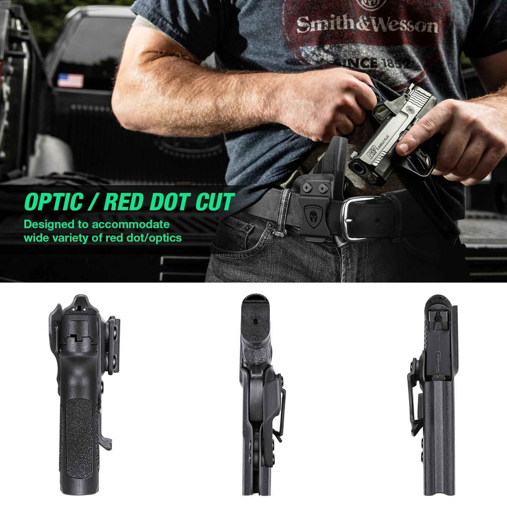 Taurus G3 IWB Kydex Holster with Claw Red Dot Optics Cut Concealed Carry Appendix Concealment Trigger Guard Holsters for Fat Guys | WARRIORLAND