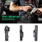 Glock 43 / 43x Kydex Holster with Claw and Red Dot Optics Cut for Appendix Carry - WARRIORLAND
