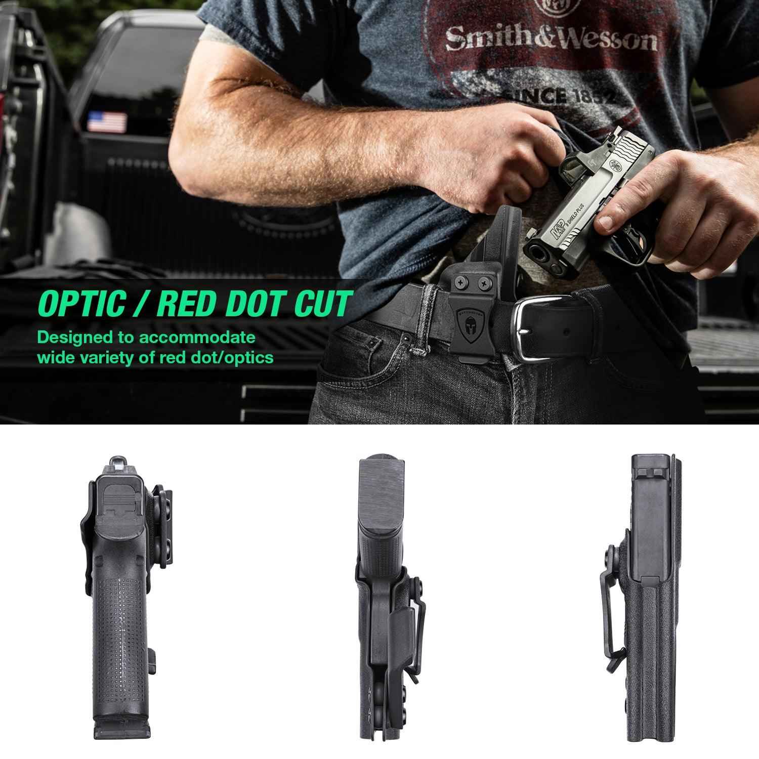 Glock 43 / 43x Kydex Holster with Claw and Red Dot Optics Cut for Appendix Carry - WARRIORLAND