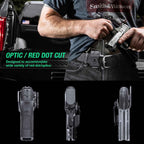 Clear Taurus G2C / G3C / Millennium PT111 G2 / PT140 Pistol Inside Waistband Concealed Carry Holster with Claw Red Dot Optics Sight | WARRIORLAND