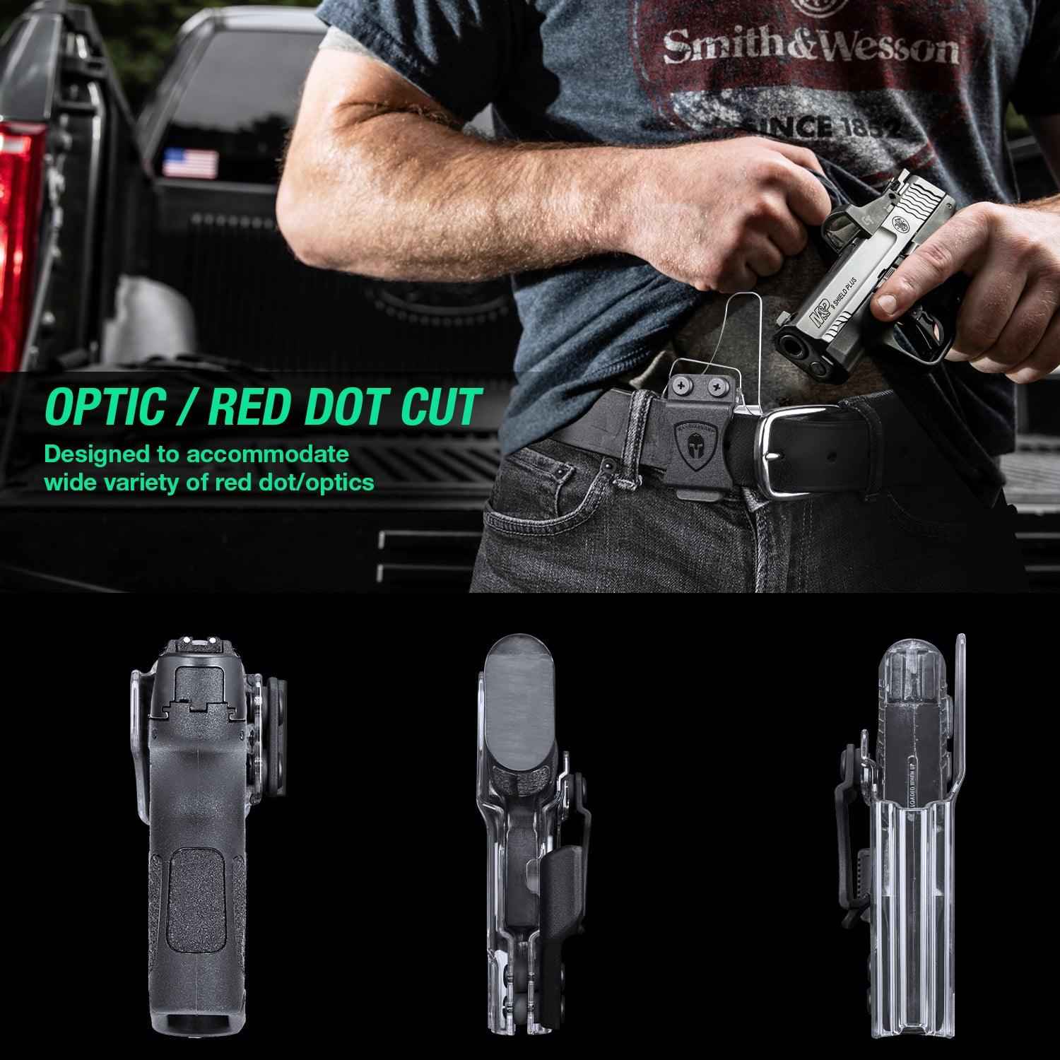 Clear Taurus G2C / G3C / Millennium PT111 G2 / PT140 Pistol Inside Waistband Concealed Carry Holster with Claw Red Dot Optics Sight | WARRIORLAND