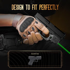 Green Laser Sight Designed to Fit Glock G42 with Holster Combo, Green Beam Sight with Power Indicator, Custom-Made IWB Kydex Holster Right Hand, Windage and Elevation Adjustment, WLS-105G - WARRIORLAND