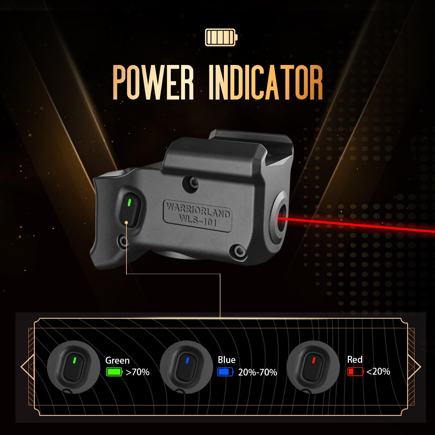 WARRIORLAND Red Laser Sight Tailored Fit Taurus G2C /G3C / PT111 Millennium G2 / PT140/Taurus G3, Ultra Compact G2C Beam Sight, Gun Sight with Ambidextrous On/Off Switch & Power Indicator, WLS-101 - WARRIORLAND