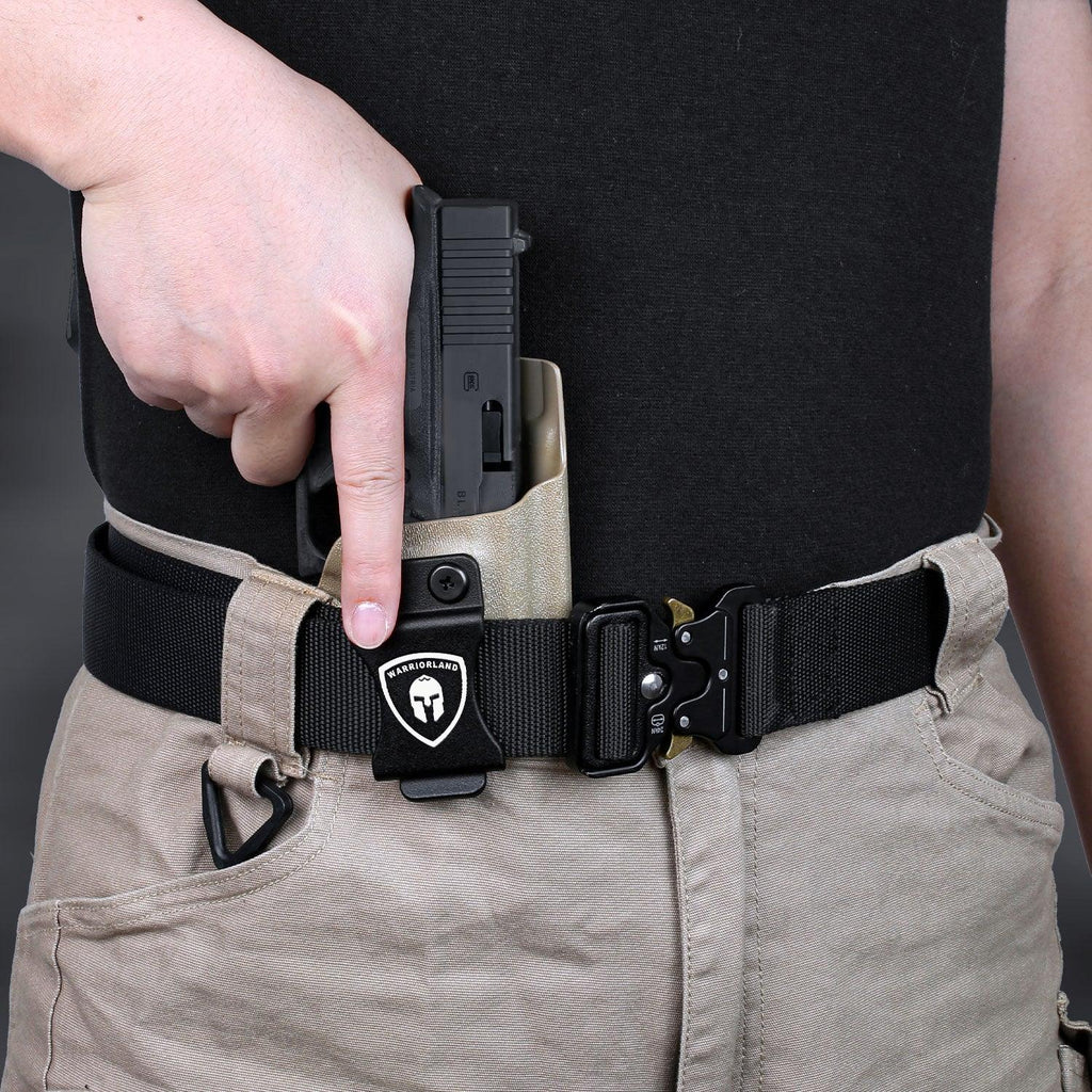 G43 / G43X & G43X MOS Holster, IWB Tan Color Kydex Holster Compatible with 43 / 43X / 43X MOS Pistol, Inside Waistband Appendix Carry, Adj. Posi-Click Retention & Cant, Right Hand|WARRIORLAND - WARRIORLAND