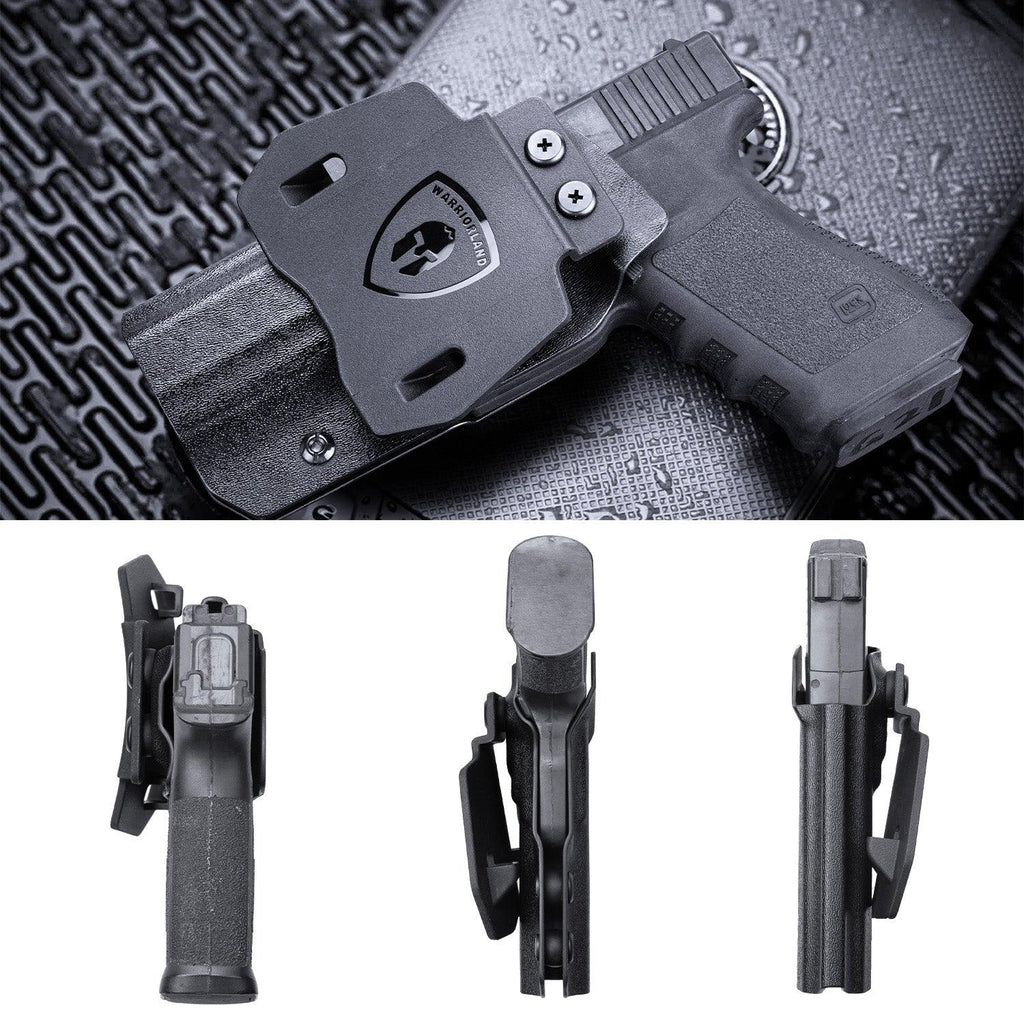 WARRIORLAND Compatible with Glock 20 21 22 Holster OWB Kydex Holster Optics Cut: G21 / G20 (Gen 3 4 5) & G22 Gen 5, Outside Waistband Open Carry G21 Holster with 1.75 Inch Paddle, Adj. Retention - WARRIORLAND
