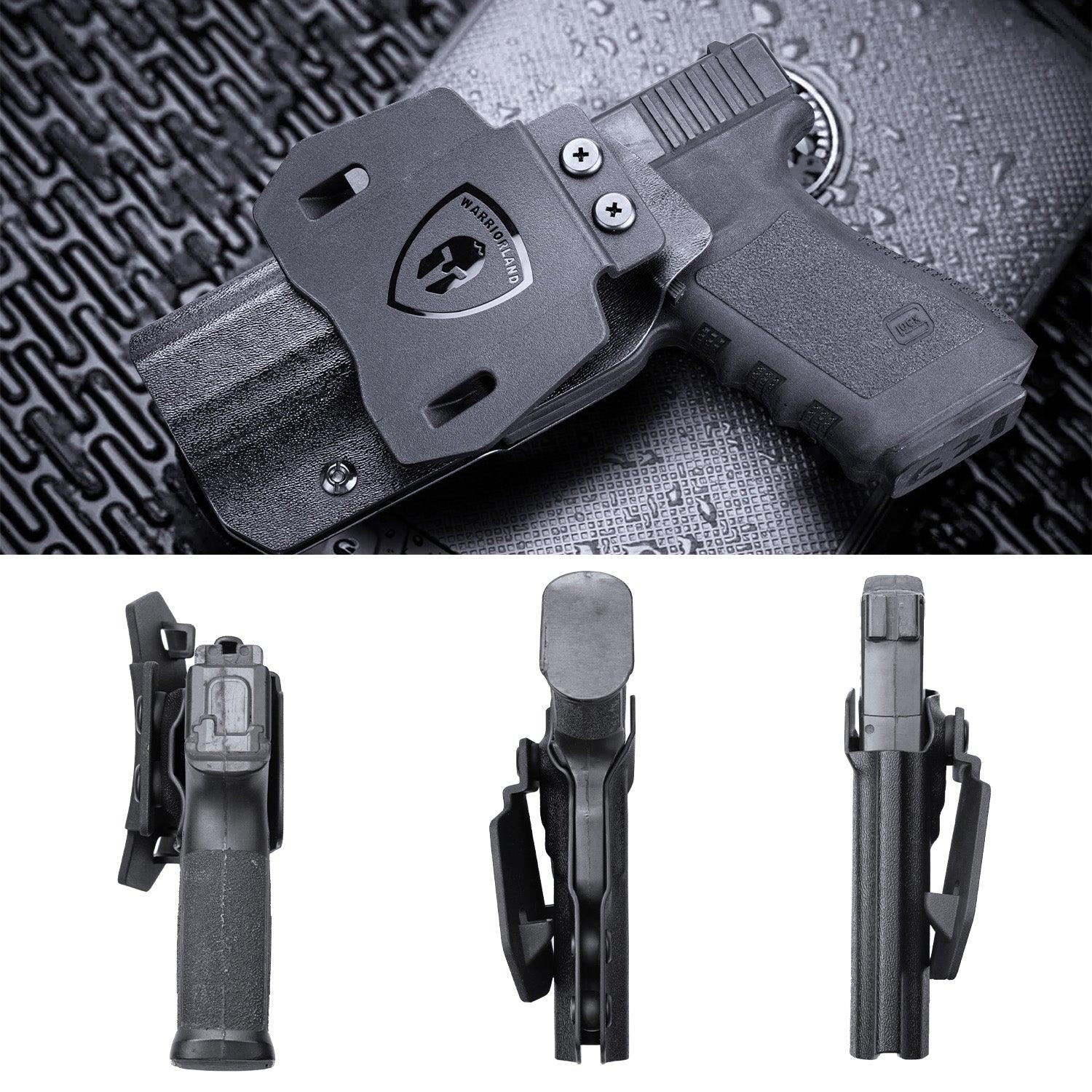WARRIORLAND Compatible with Glock 20 21 22 Holster OWB Kydex Holster Optics Cut: G21 / G20 (Gen 3 4 5) & G22 Gen 5, Outside Waistband Open Carry G21 Holster with 1.75 Inch Paddle, Adj. Retention - WARRIORLAND