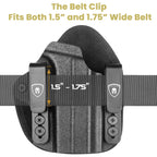 Universal Hybrid Kydex&Nylon Holster for Pistols, Gun Holsters for Men/Women, 9mm Holsters for Pistols, Concealed Carry 380 Holster for Women,Fits G19 G17,M&P Shield and Similar Handgun - WARRIORLAND